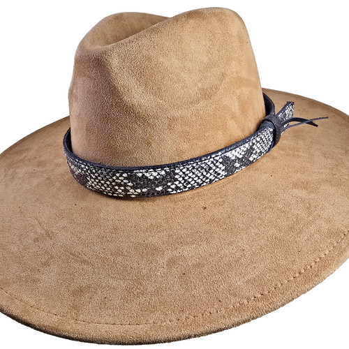 Burmese python leather hatband - python,